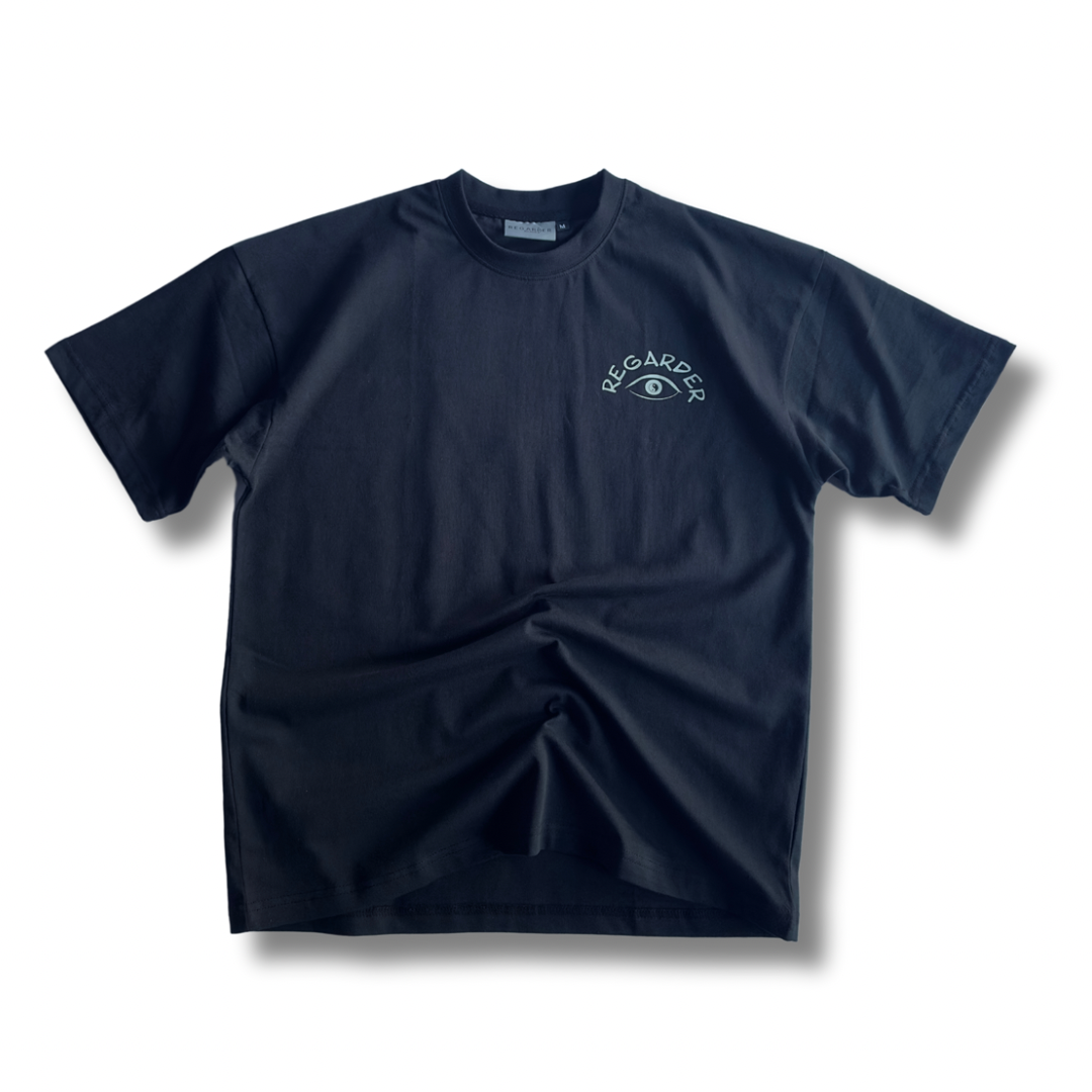 Logo t-shirt black & beige