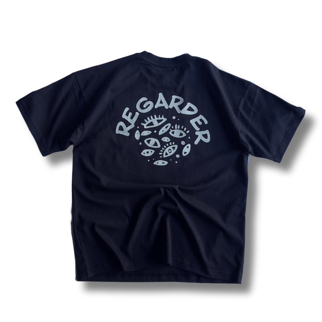 Logo t-shirt black & beige