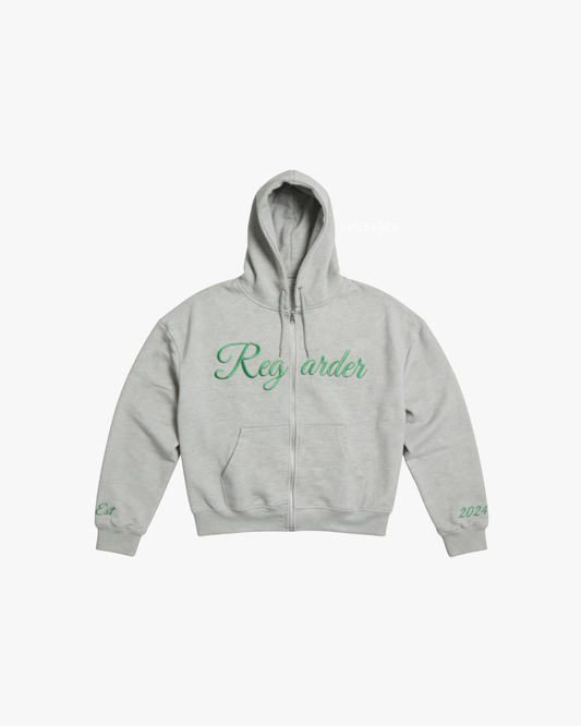 Marble grey zipper hoodie